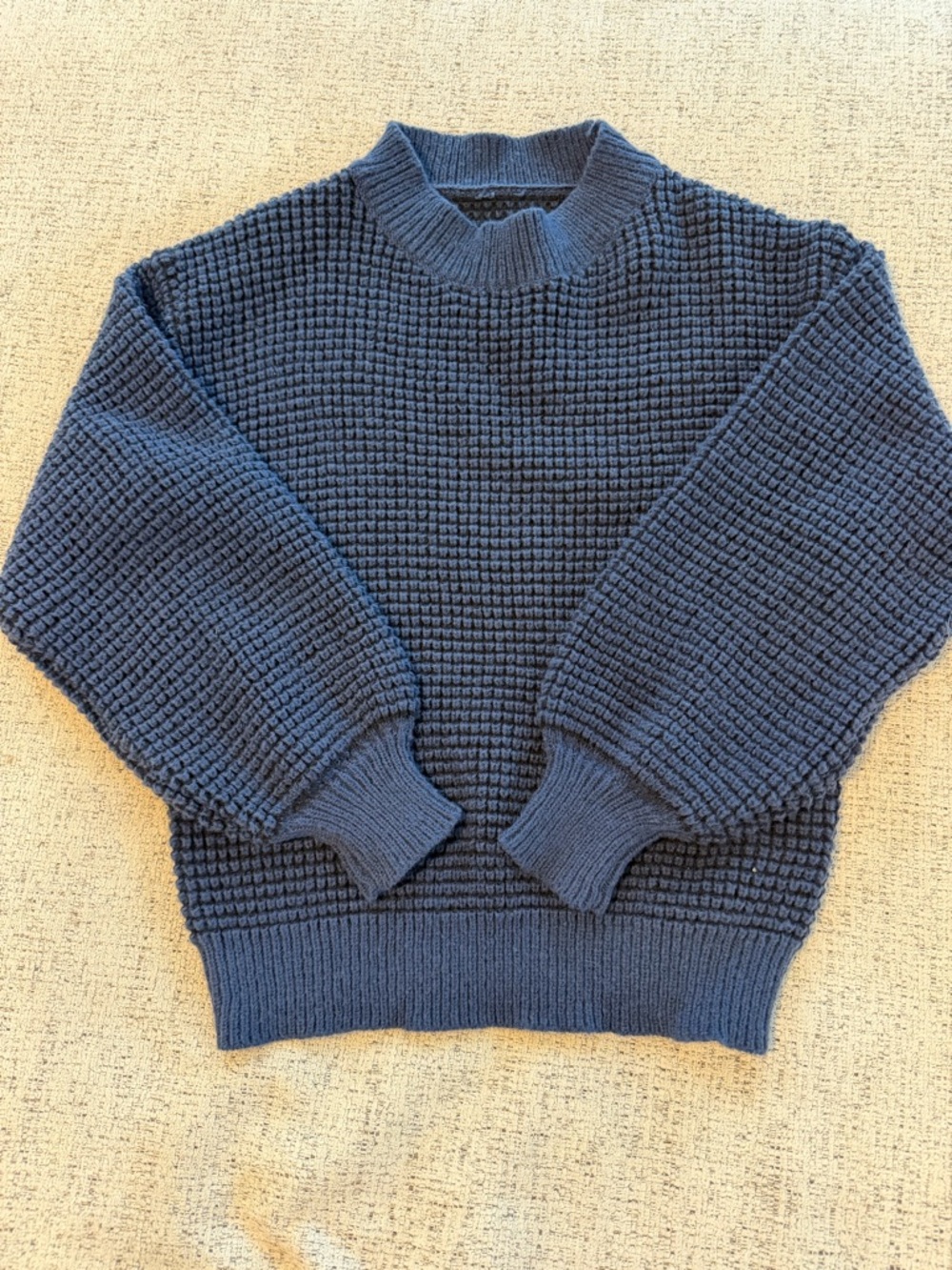 Women’s Textured Crewneck Sweater - Navy